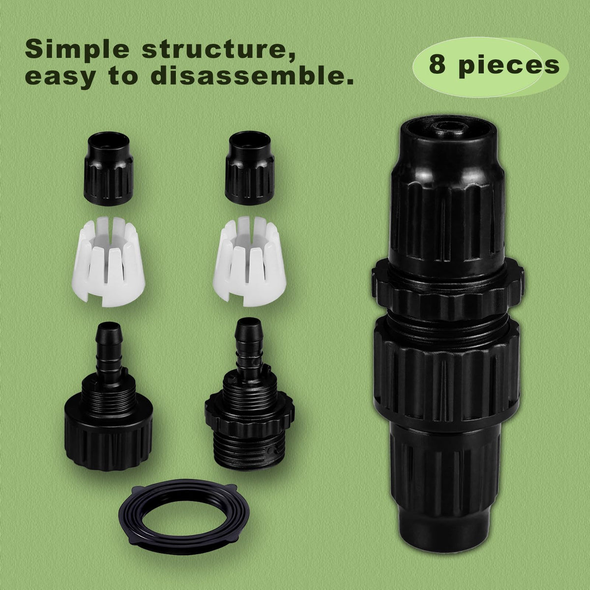 Dhieong thread-design ensures leak-proof connection with hand-tightening
