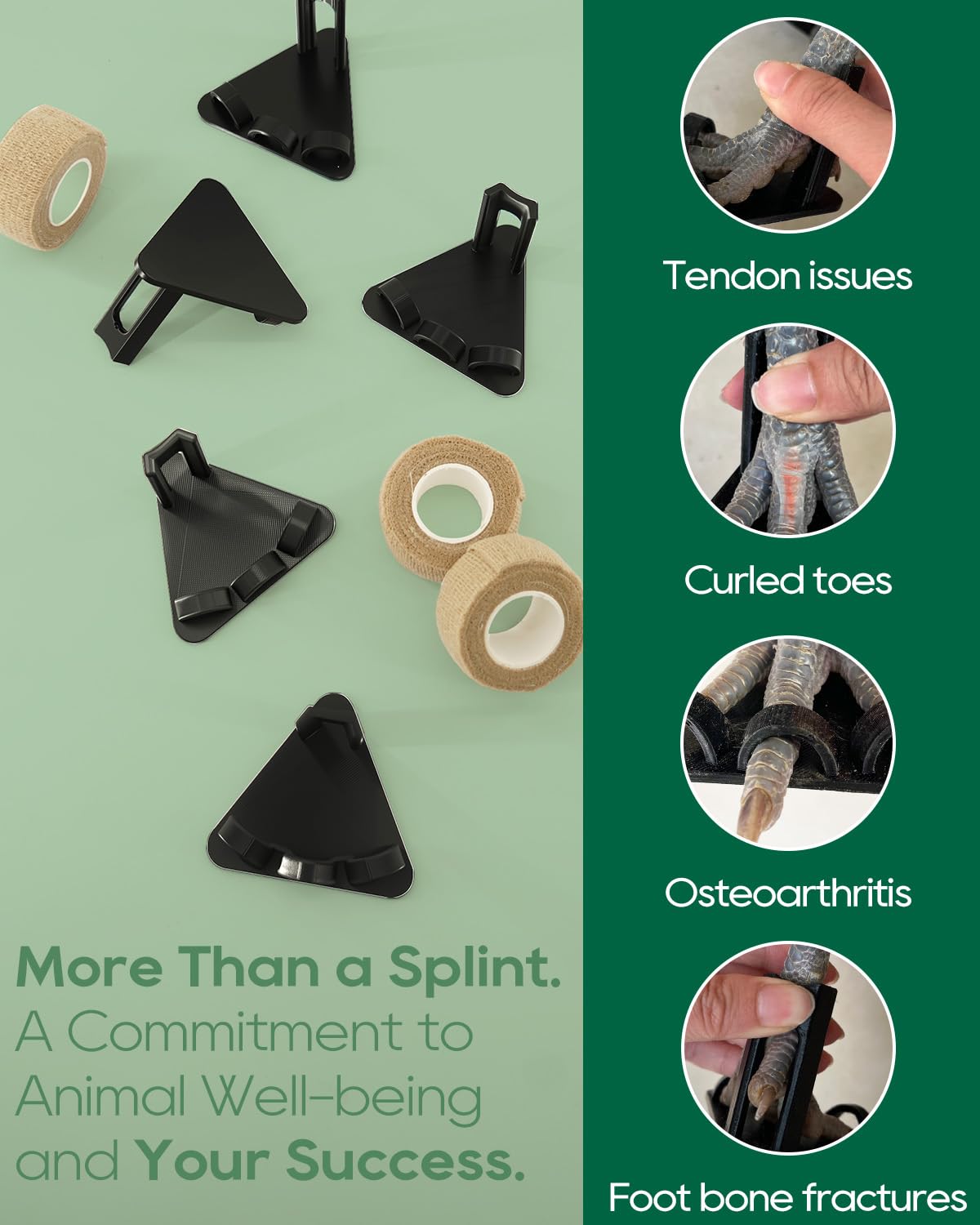 DHOEM adhesive tape rolls included for quick, secure splinting.