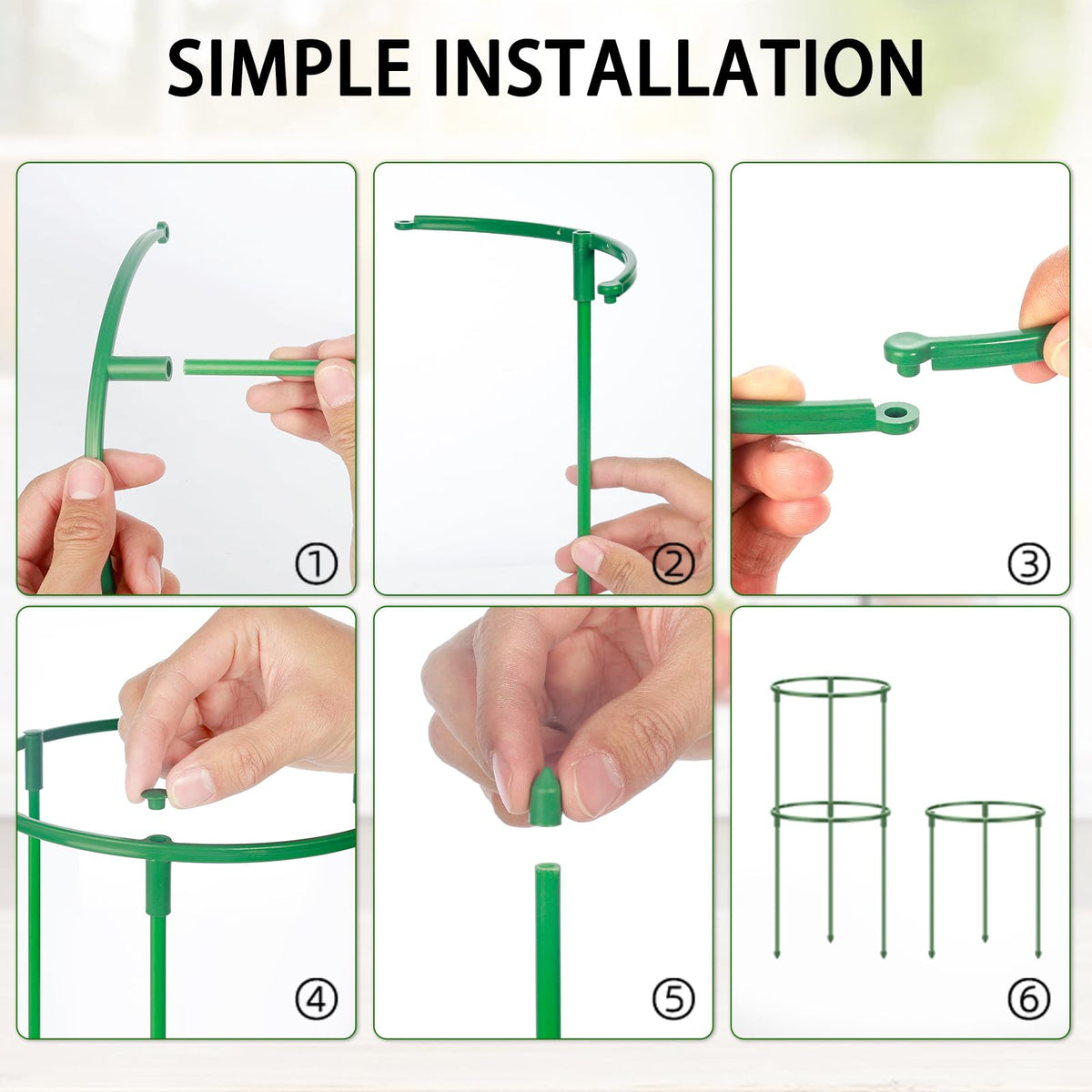 ABS plastic garden stakes are weather resistant and reusable