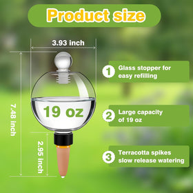 DI QIU REN globes top-fill opening enables quick refills without removing from soil