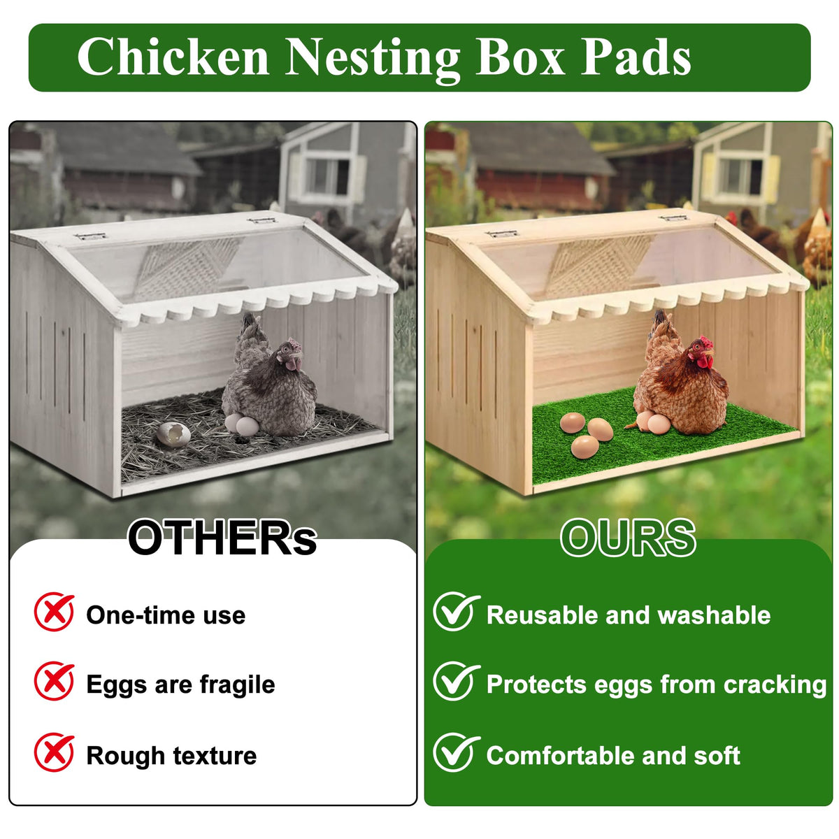 DI QIU REN nesting pad multi-use for chickens, rabbits, and small pets.