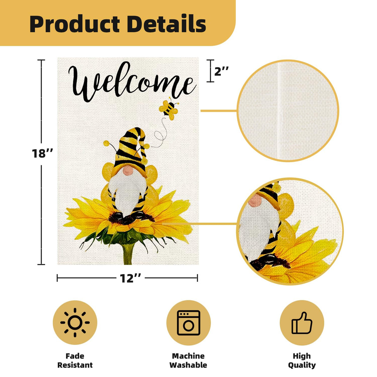 All-season gnome flags by Diakopes brighten yards year-round
