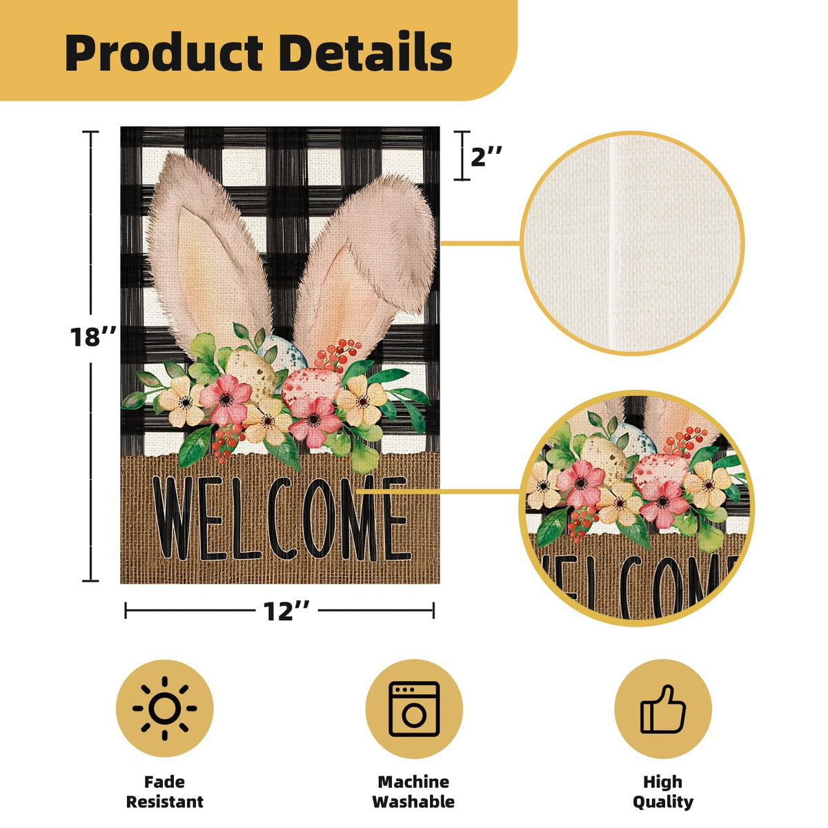 DiaKopes double-sided flags readable from both sides in any garden