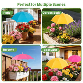 DIANlOVS sun-protecting umbrella reduces leaf burn on hot days.