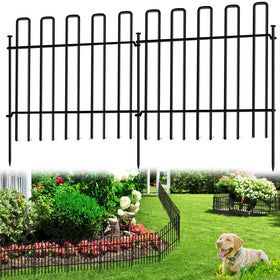 DIAOZAIT 26-panels no-dig fence protects yard and keeps dogs contained.