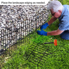 DIAOZAIT decorative garden fence adds aesthetic charm while deterring digging.