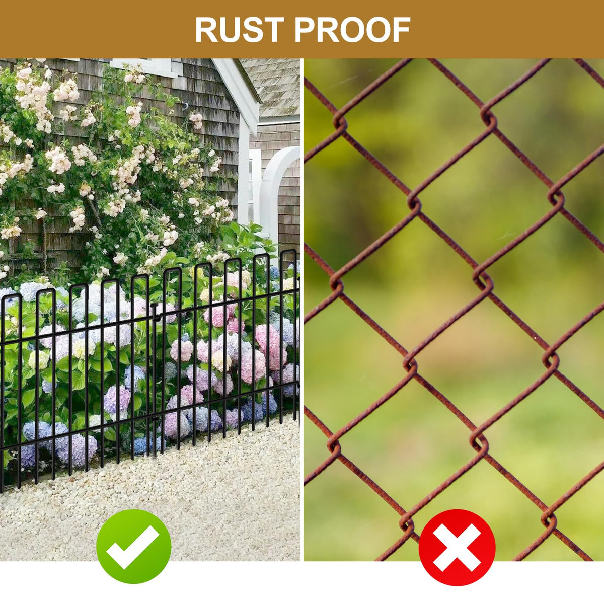 DIAOZAIT dog digging barrier protects beds during outdoor play.