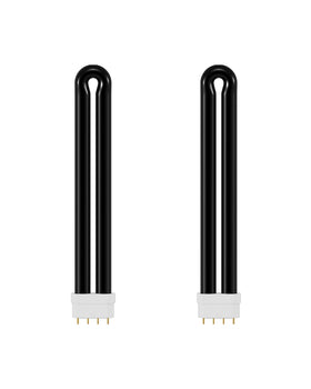Dichroma 24W B24B black light bulb; two-pack ready for immediate use.
