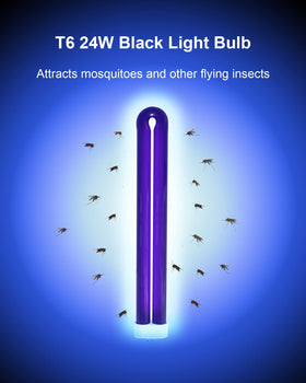 Dichroma 24W black light attracts flying insects without chemicals.