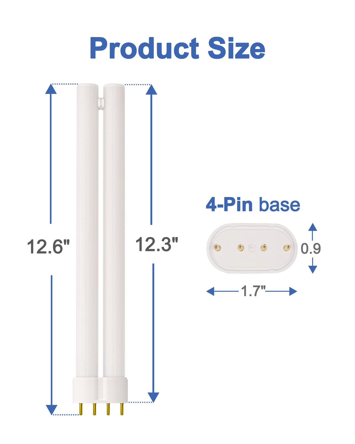 Dichroma 4-pin base visual showing common connector for simple swaps.