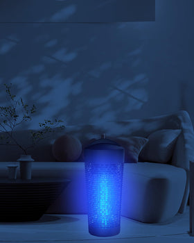 Dichroma bug zapper in use, attracts flying insects without chemicals.
