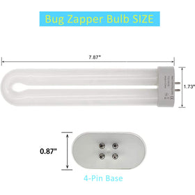Dickinda U-shaped twin-tube bulb designed for easy swap in zappers