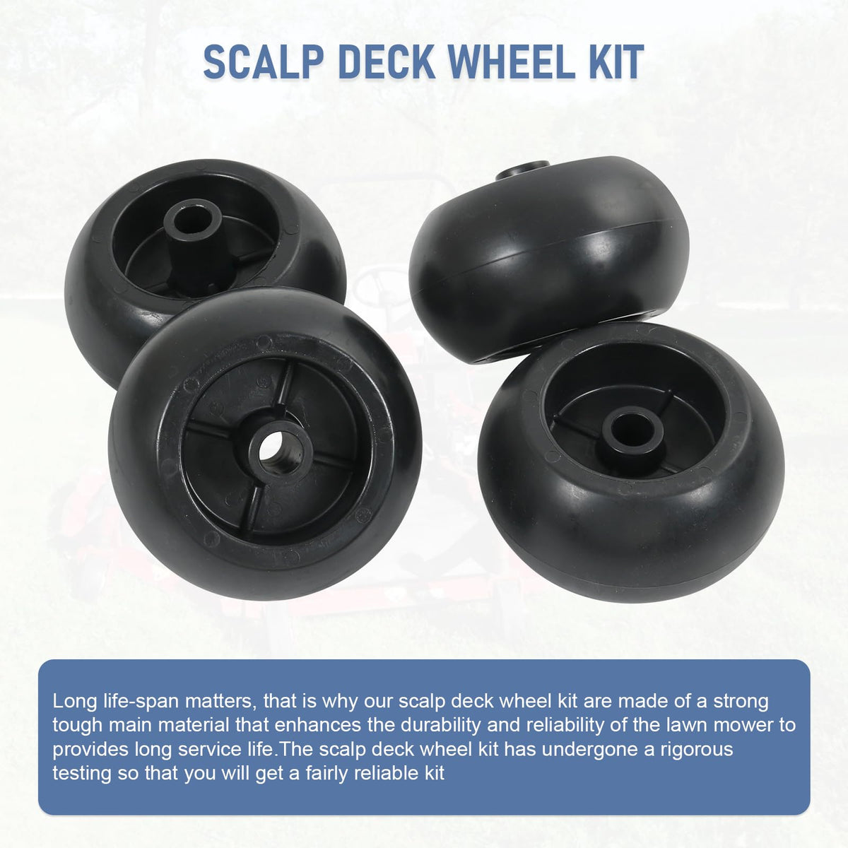 DICMIC deck wheel kit on Exmark 103-3168/103-7263; easy replacement and reliable performance.