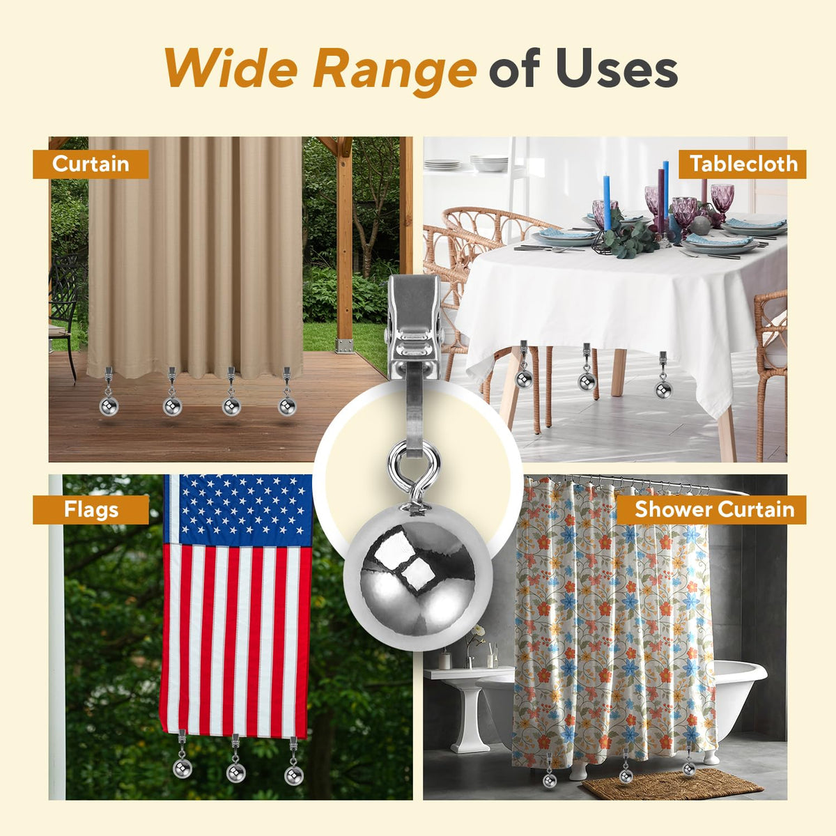 DICONSY windproof tablecloth weights stabilize patio dining setups