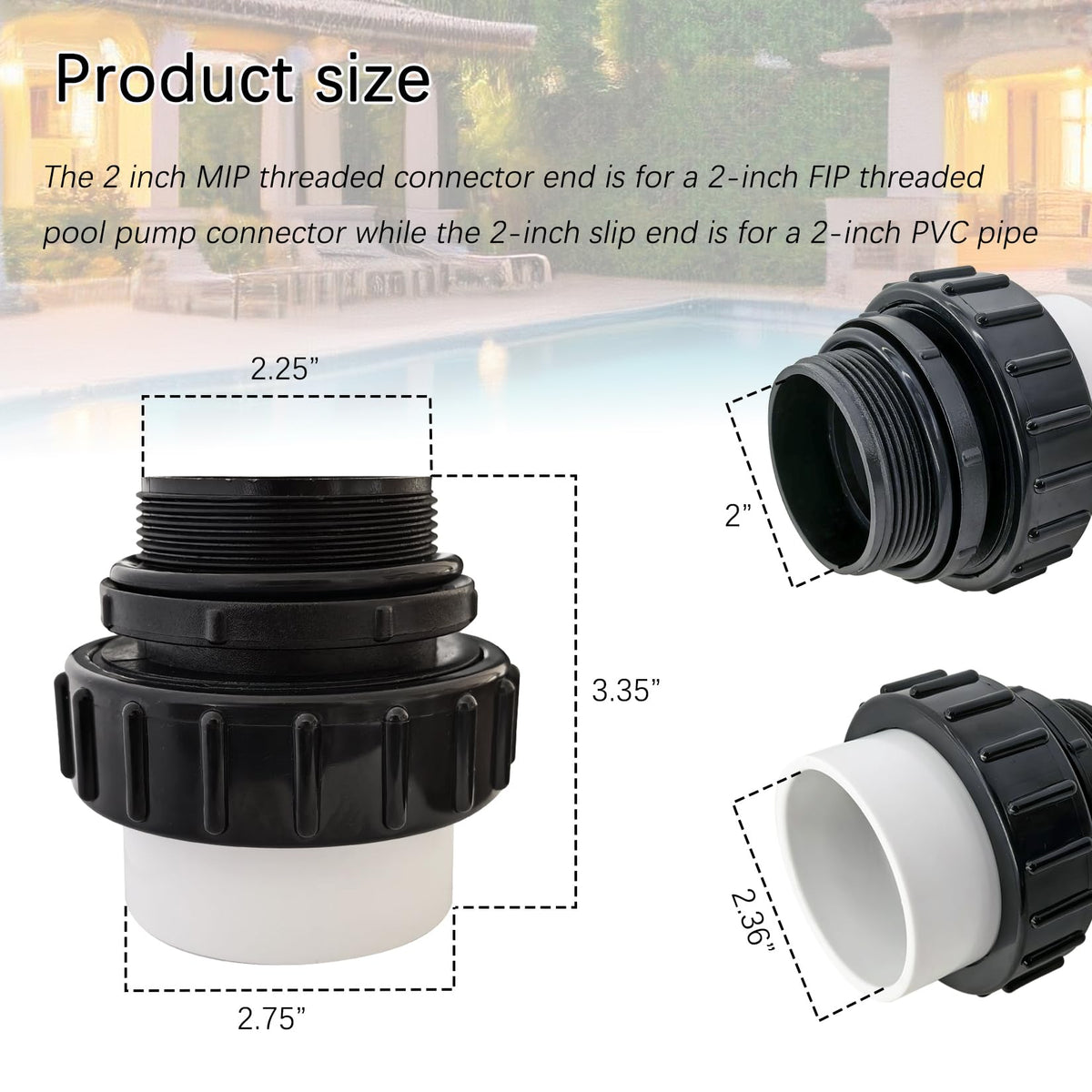 Dicsley easy-installation threaded end requires no tools for secure seal