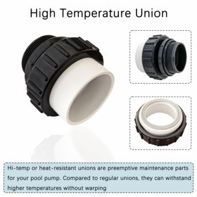 Dicsley heat-resistant union supports durability in demanding pool settings