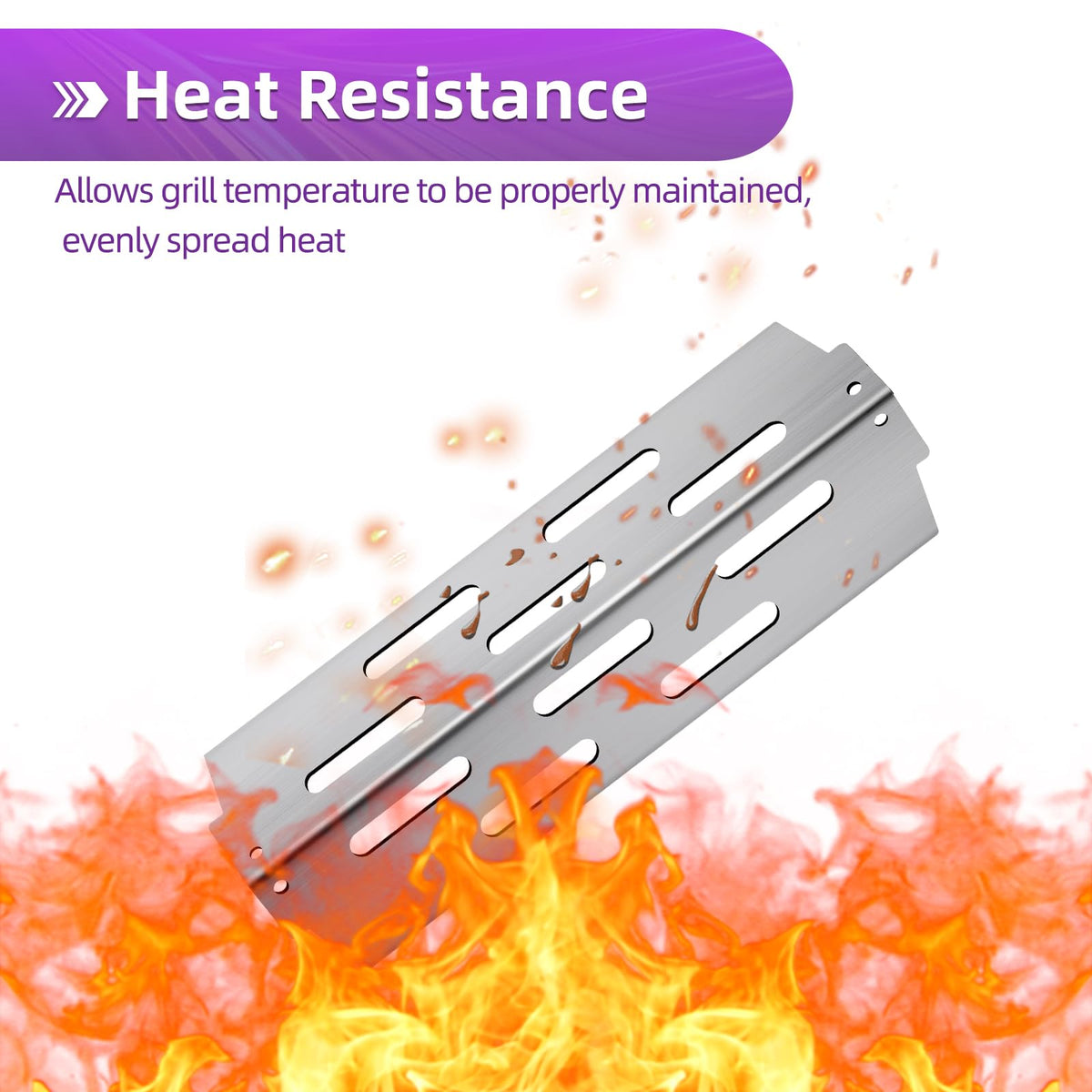 Dictirdy even heat distribution across the grill surface for consistent cooking.