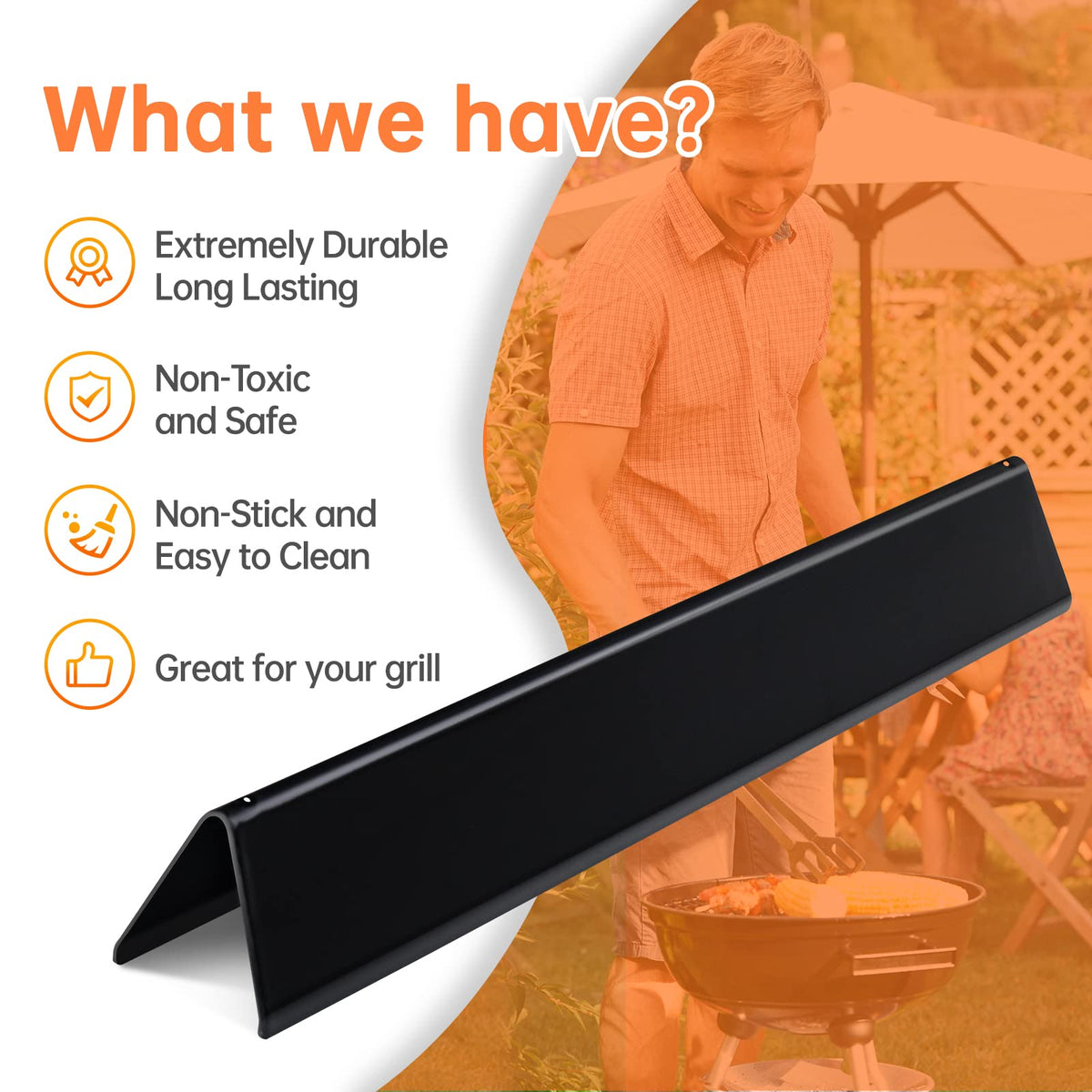 Dictirdy porcelain enamel surface cleans easily after cooking.