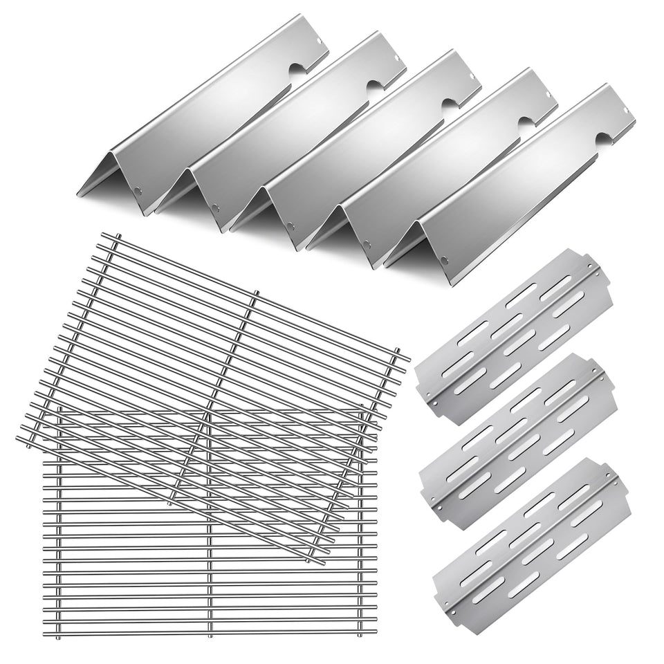 Dictirdy stainless steel grill grate for Weber Genesis II providing even heat.
