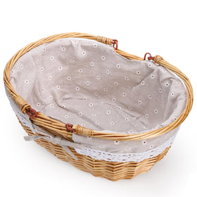 Dicunoy open-top basket perfect for fruits, cheese, or snacks during picnics