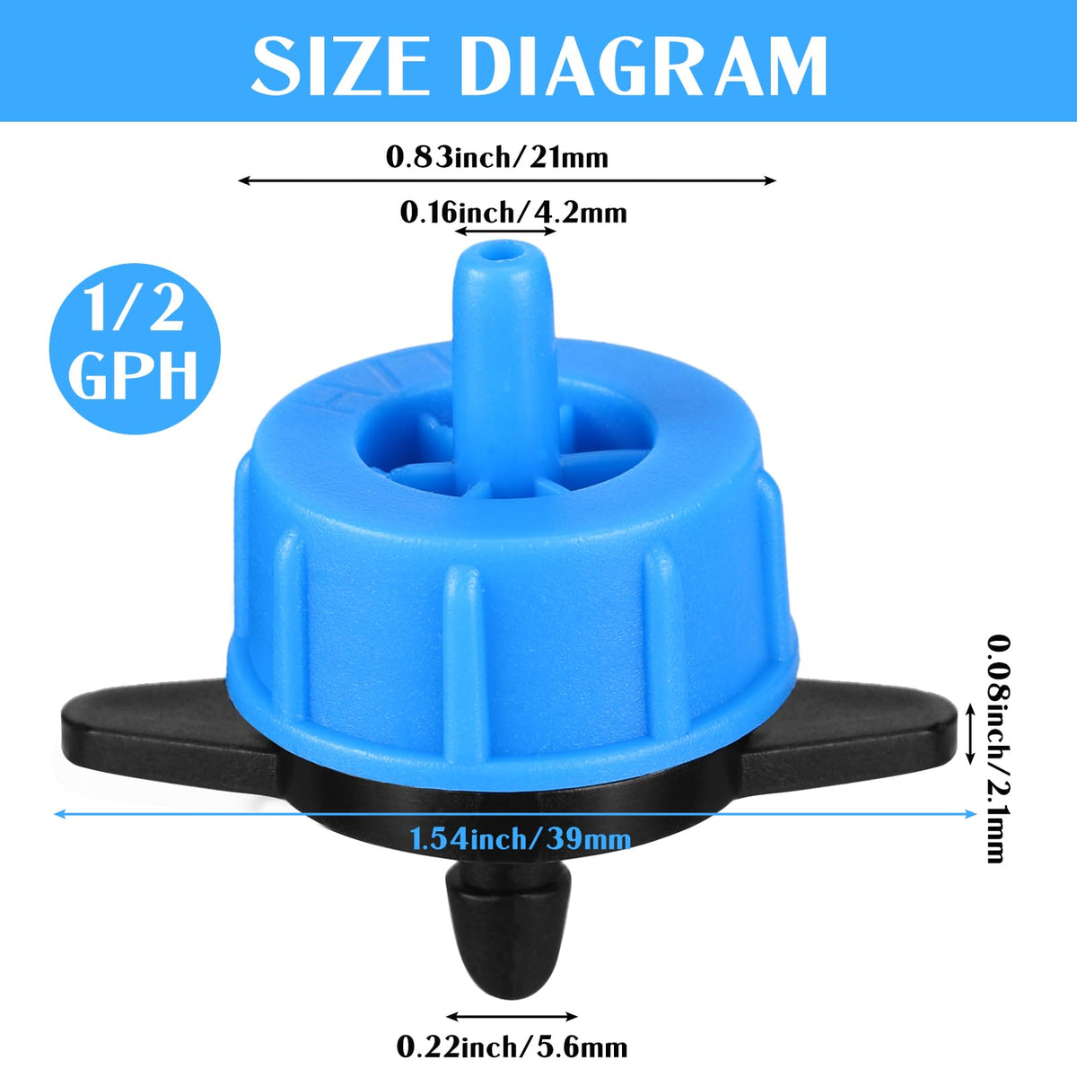 Didaey drip emitter barb connection secures irrigation tubing reliably.