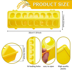 Didaey no-spill design with 16 holes reduces mess in coop areas.