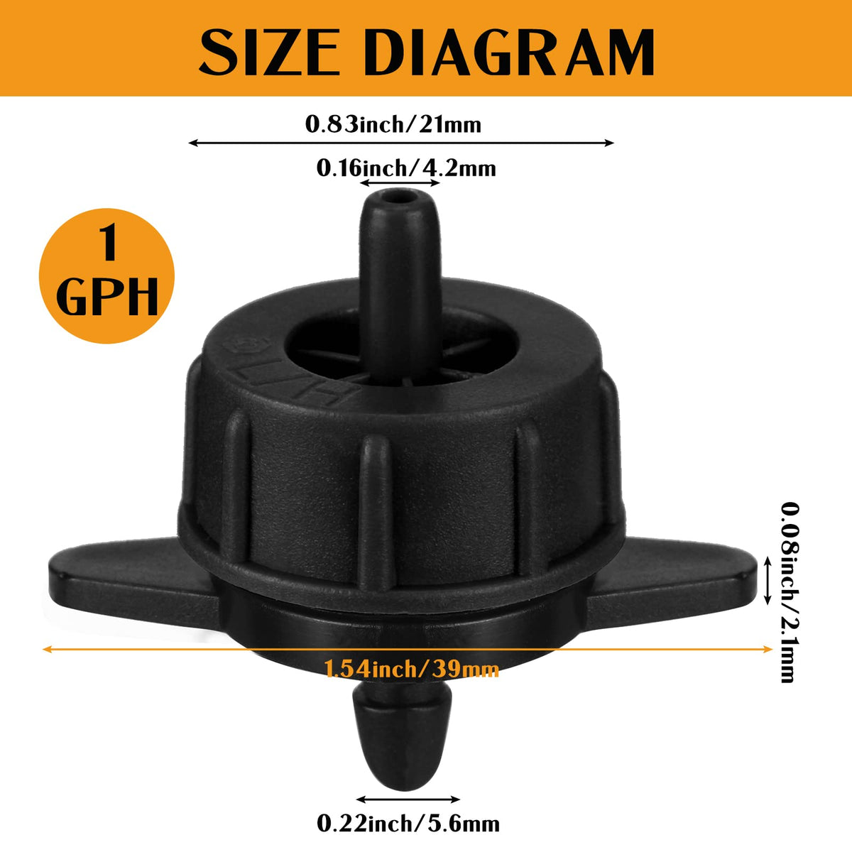 Didaey pressure-compensating dripper maintains steady flow across zones.