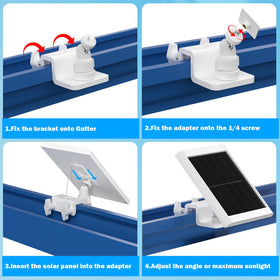 Didalo gutter-mount on-gutter design allows quick positioning and strong stability.
