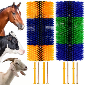 DiDiBirDi livestock scratching brush 2-pack back scratch improves comfort for cattle and goats.