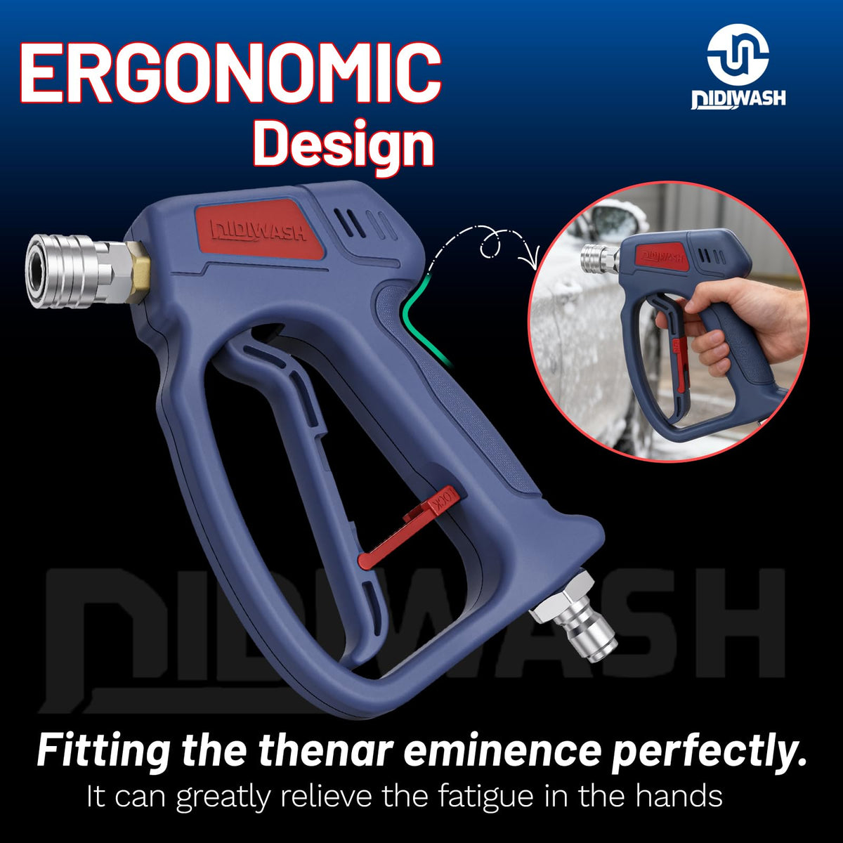 DiDiWash quick-connect kit with 40-degree nozzle for easy setup and safe spraying