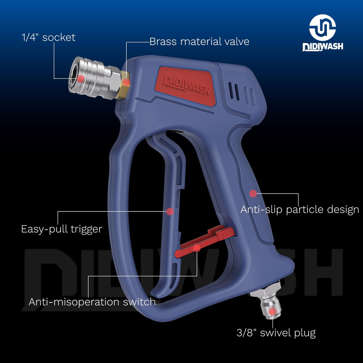 DiDiWash foam cannon compatibility enables thick, even foam coverage