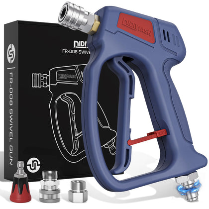 DiDiWash swivel gun with 360-degree rotation preventing hose tangles for smooth cleaning