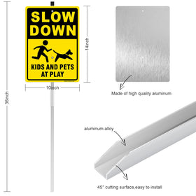 DIESOTT 36-inch ground stake included for sturdy outdoor display.