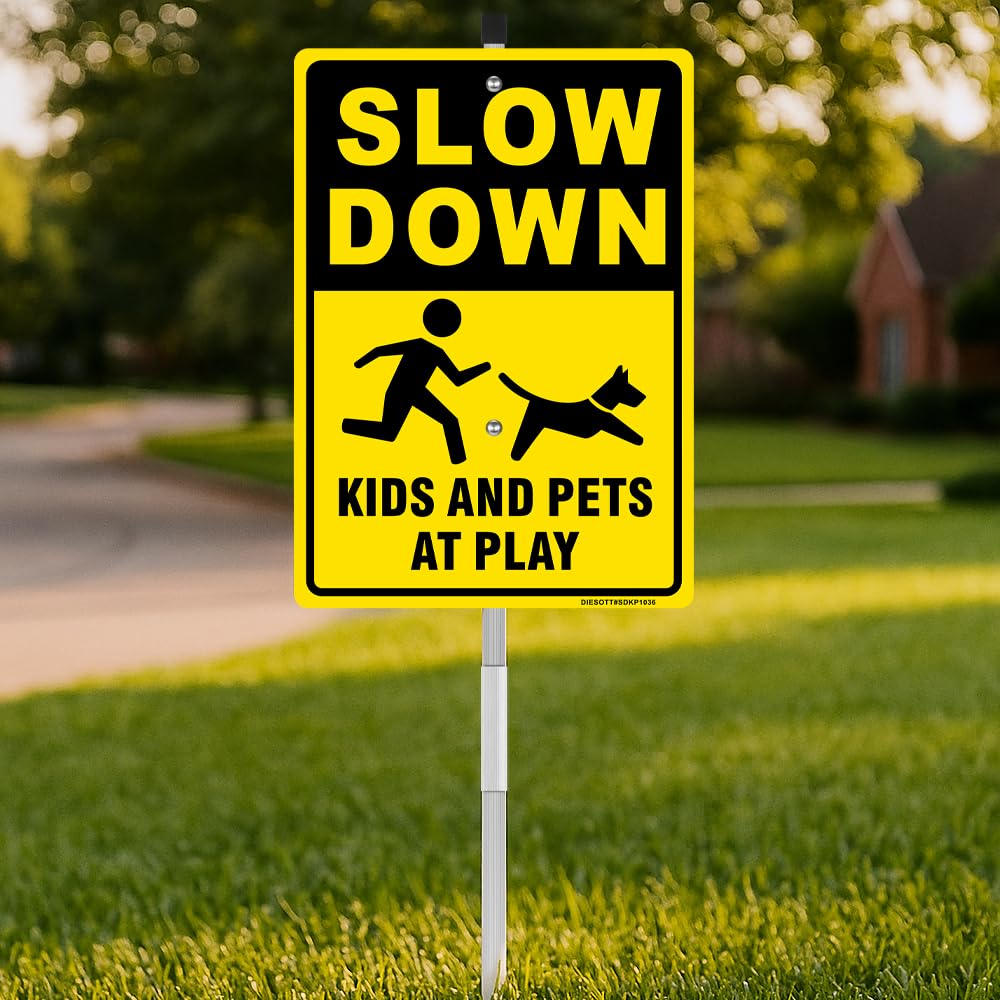 Easy ground insertion ensures quick setup along your curb.