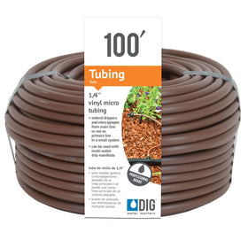 DIG B38100 100ft vinyl tubing for durable irrigation distribution.