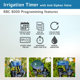 DIG RBC 8000 anti-siphon valve connection ensures safe irrigation