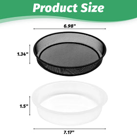 DIGARDPRO 7-inch plastic bird bath bowl designed for easy cleaning.
