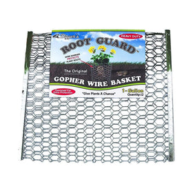 Digger's 1-gallon basket viewed top-down for root protection in beds.