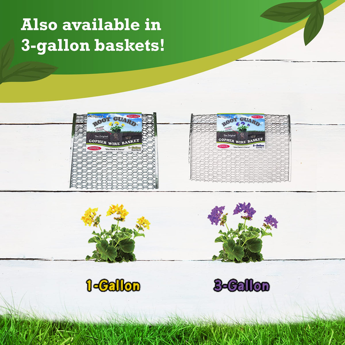 Digger's rust-resistant 20-gauge steel mesh shields roots from burrowers.