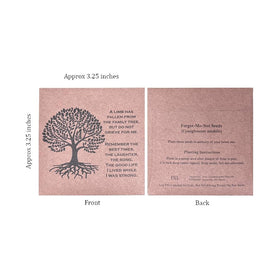 Digital Voyager Forget Me Not Seeds in brown envelope ready for memorial gift at events
