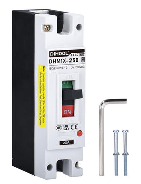 DIHOOL 200A DC Breaker front view for solar installation protection