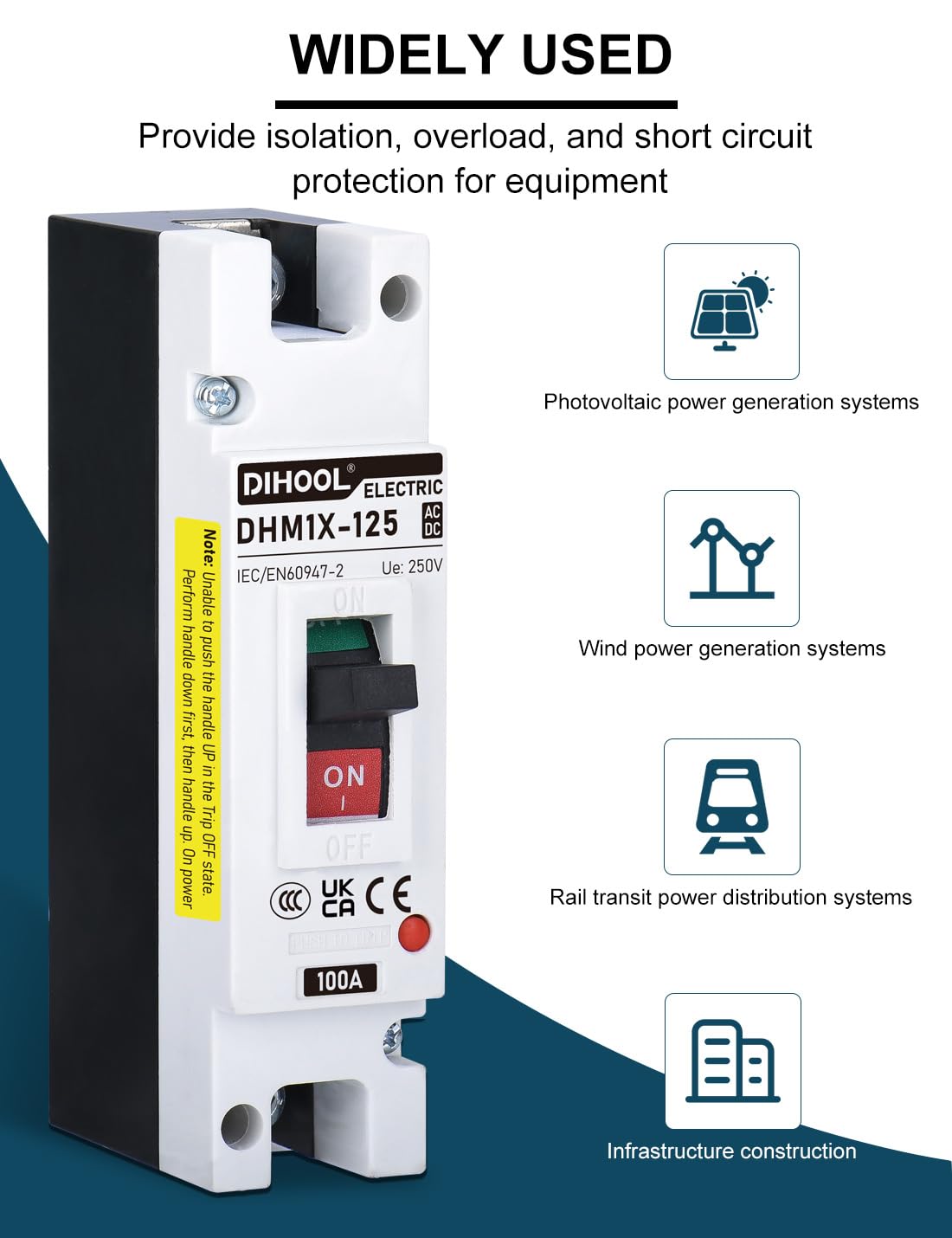 DIHOOL compact enclosure dimensions for space-saving panel fit