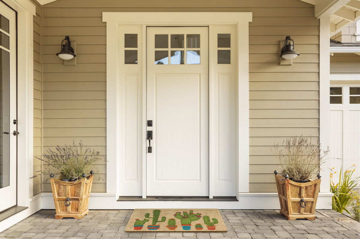 DII cactus doormat suitable for entryways and patios with weather-friendly appeal.