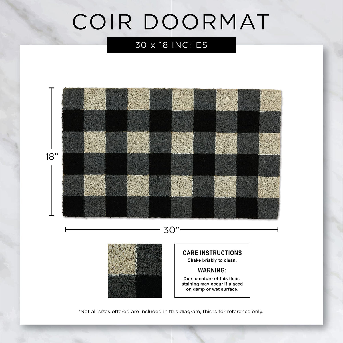 DII Hello Coir Doormat conveys curb appeal and practical dirt control.