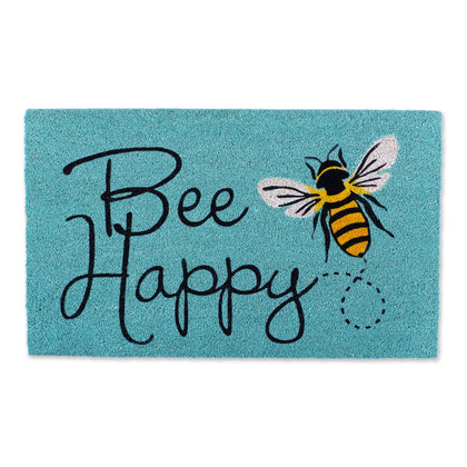 DII natural coir doormat Bee Happy 18x30 traps dirt at the door