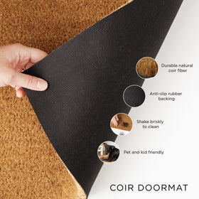 DII tropical outdoor doormat on porch demonstrating durable, high-traffic use
