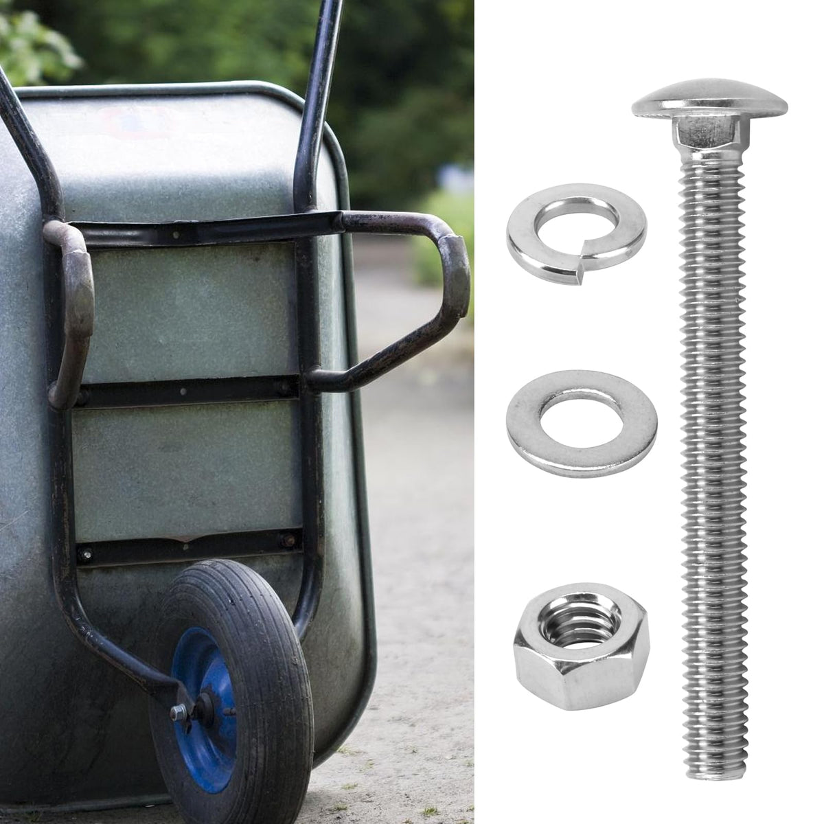 DIICCYO square-neck bolts demonstrate anti-rotation design during tightening.