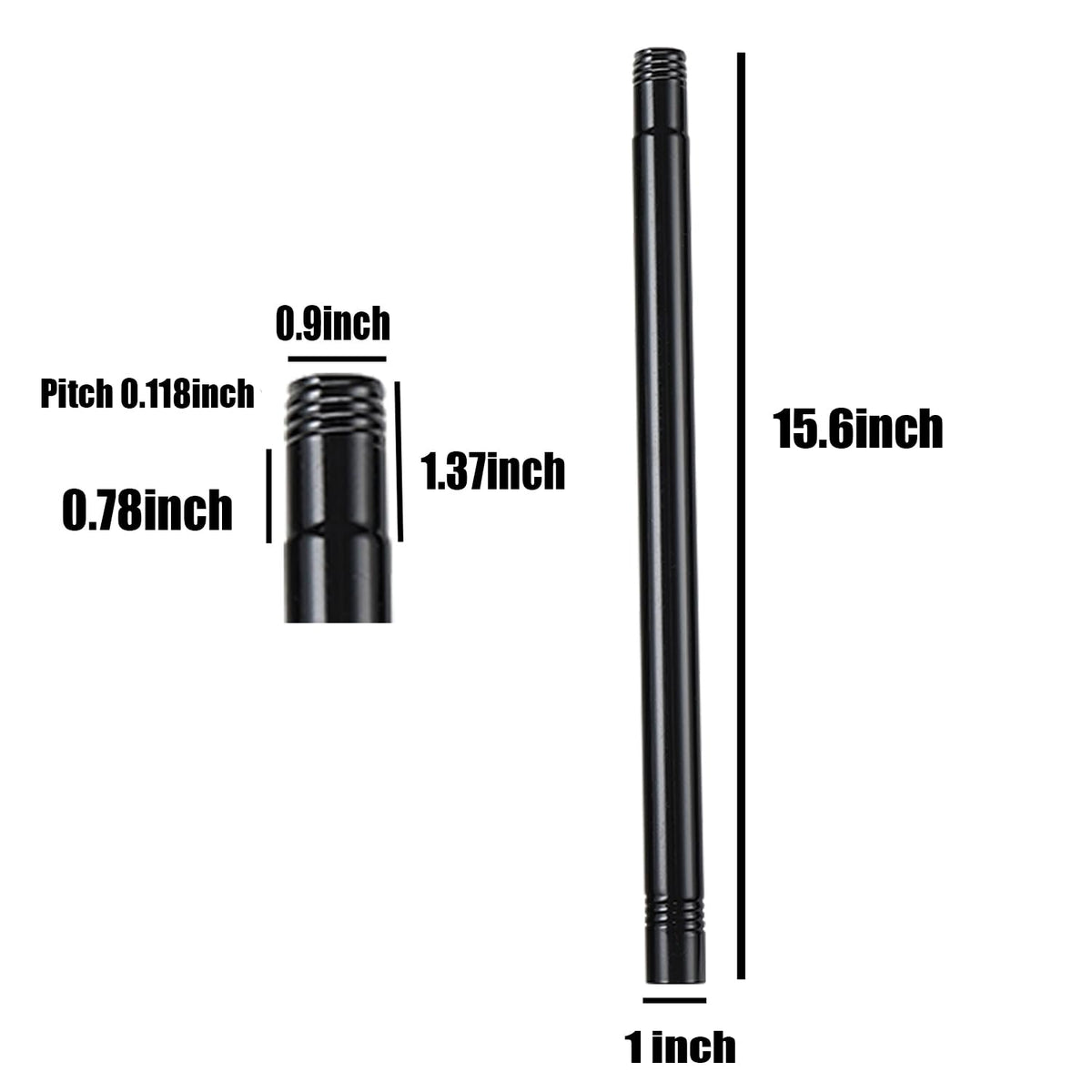 DIIG black two-pack installed on a flagpole, highlighting sturdy connection and easy setup.