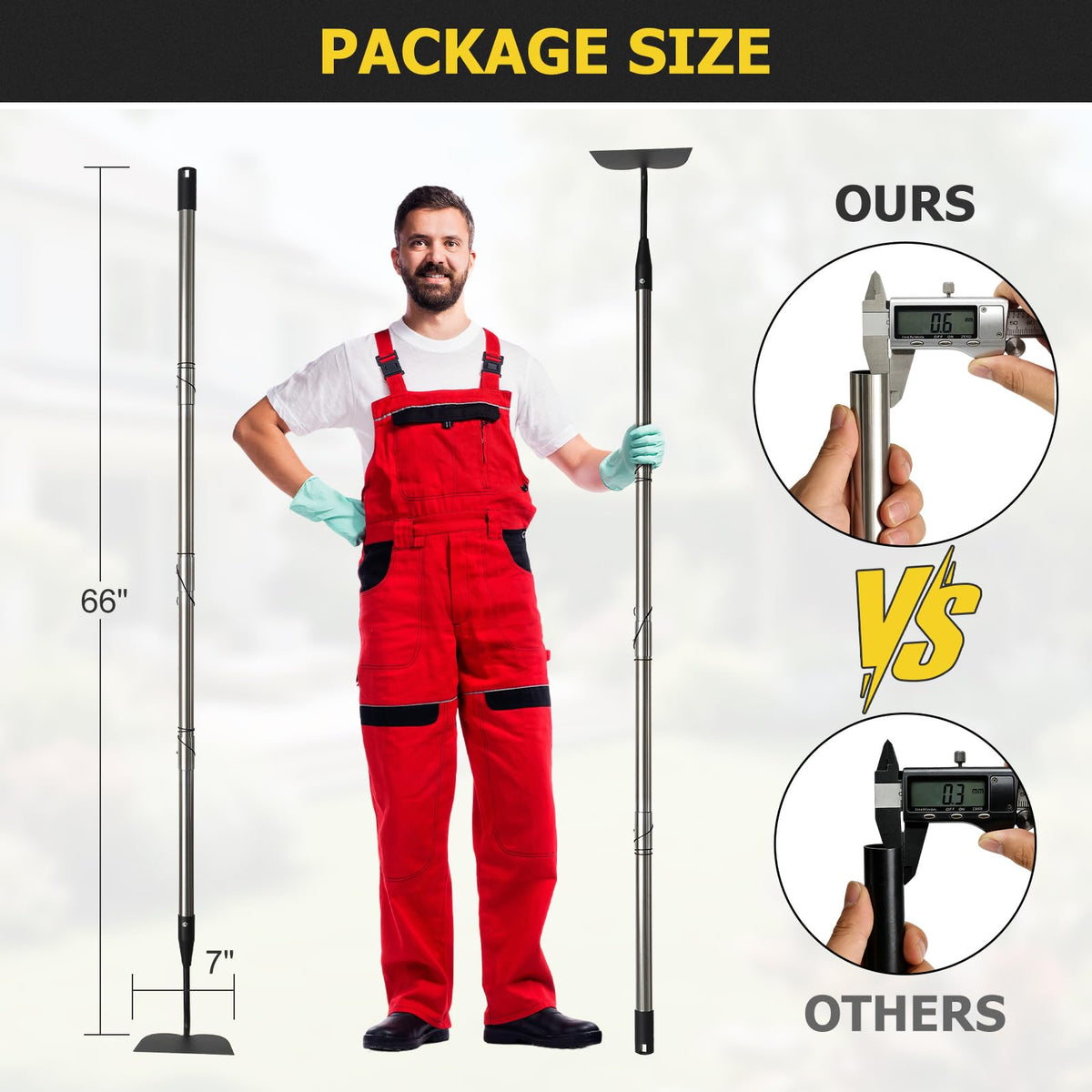 DIIG Draw Hoe forged steel head delivers lasting durability for garden tasks