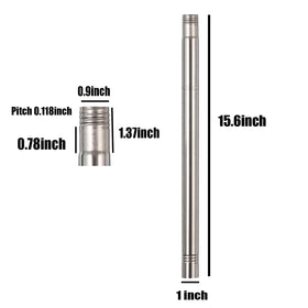 Two silver DIIG extension rods in pack, ideal for upgrading flagpoles